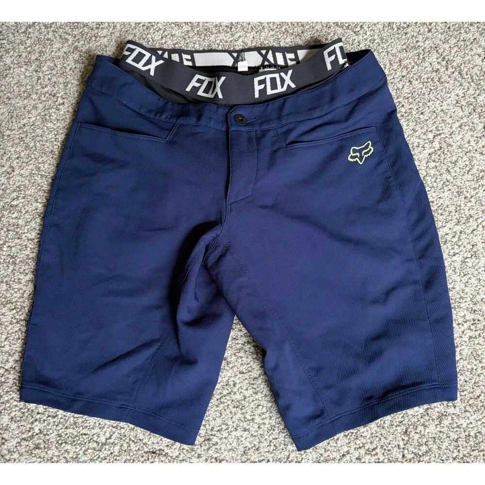 Fox Racing Blue Biking Shorts With Padding, Women's, Small